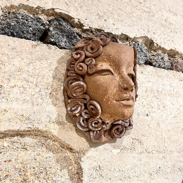 Vintage Terracotta Wall Planter Goddess Figurine For Sale In San Diego - Image 6 of 8