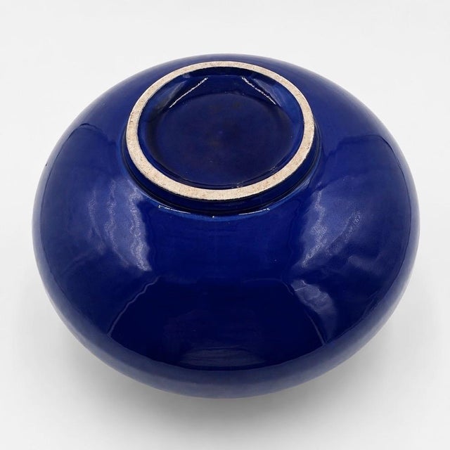 Vintage Polychrome Glazed Ceramic Pebble Vase, 1980s For Sale - Image 6 of 8