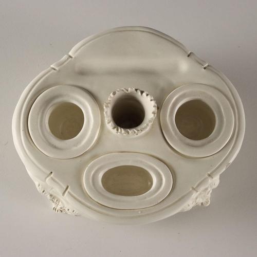 Antique Inkwell in Earthenware, Central Italy, Mid-19th Century For Sale - Image 3 of 8