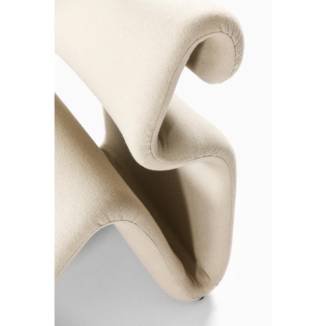 1960s Set of Etcetera Lounge Chair in Steel and Wool with Ottoman by Jan Ekselius, 1960s For Sale - Image 5 of 8