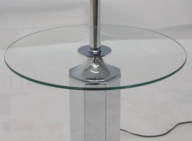 round glass lamp table