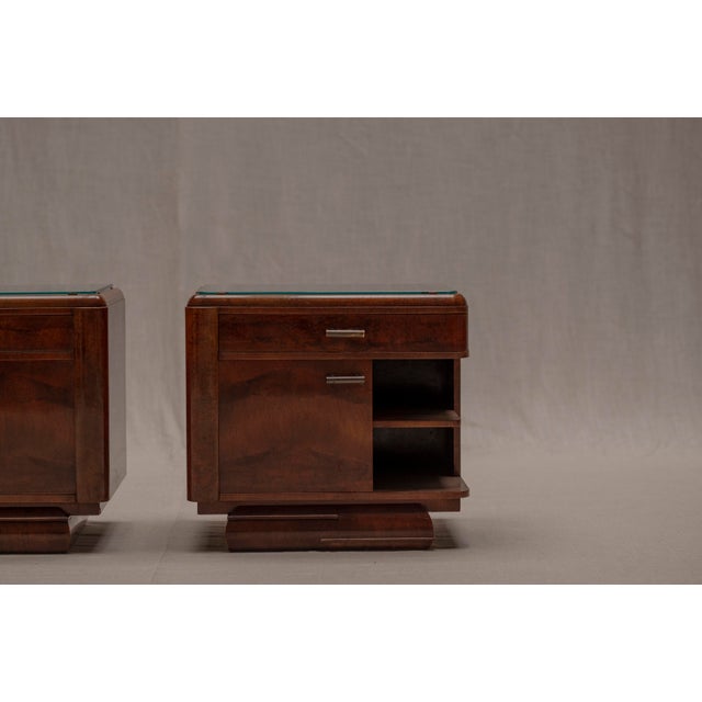 Vintage Art Deco Burl Wood Side Tables, 1930s, Set of 2 For Sale - Image 11 of 14