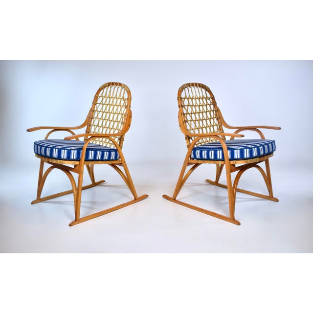 Vintage Snowshoe Arm Chairs by SnoCraft, Norway Maine For Sale - Image 14 of 14
