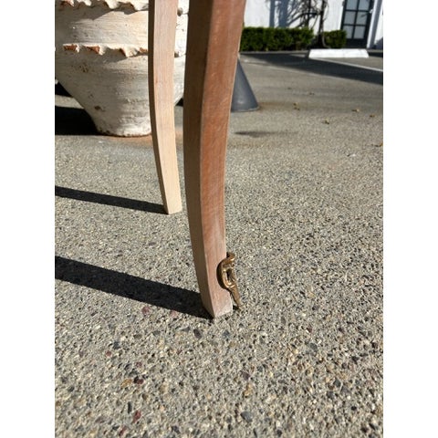 Vintage French Provincial Pair of 3-Drawer Nightstands With Curved Front and Brass Bail Pulls For Sale In Los Angeles - Image 6 of 17