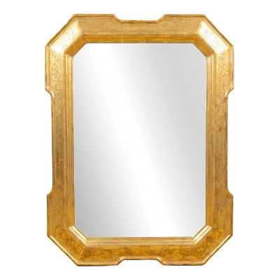 Vintage Mirror with Golden Frame For Sale