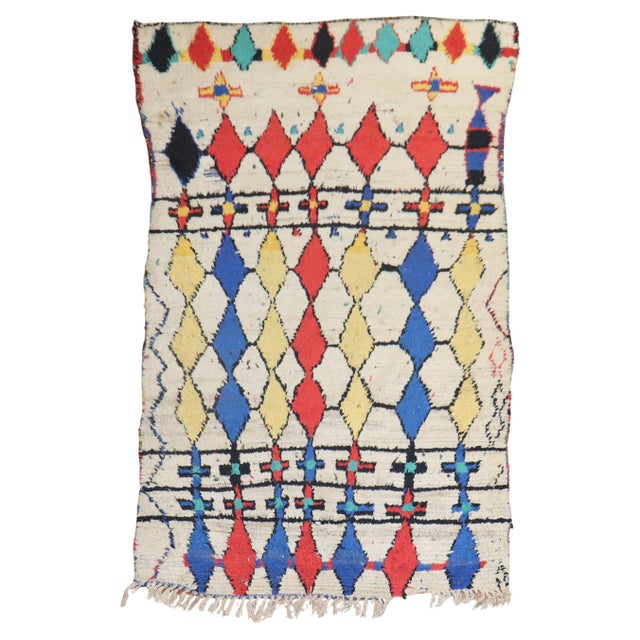 Mid 20th Century Beni Ourain Moroccan Rug - 4'1" x 7' For Sale - Image 10 of 18