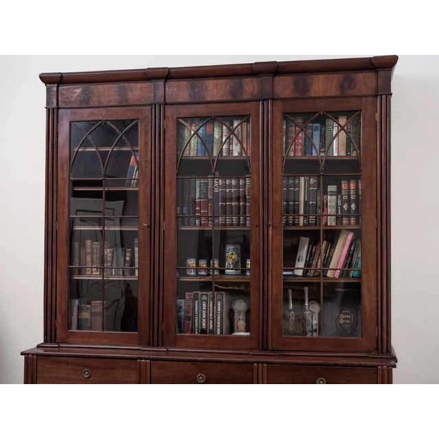 2000 - 2009 Antique Chippendale English Bookcase on Lion Paws For Sale - Image 5 of 12