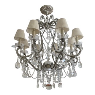 Ralph Lauren Adrianna Crystal Silver Chandelier For Sale