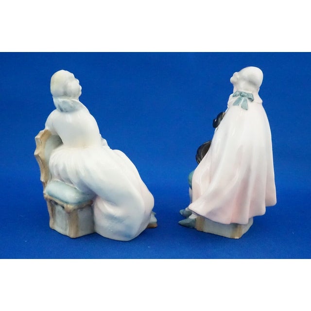 20th Century Stoneware Ceramic Couple of Lady and Dandy with Venetian Masks by Guido Cacciapuoti, Italy, Set of 2 For Sale - Image 4 of 18