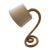 Rope Table Lamps With Linen Shades in the Style of Audoux Minet - A Pair For Sale
