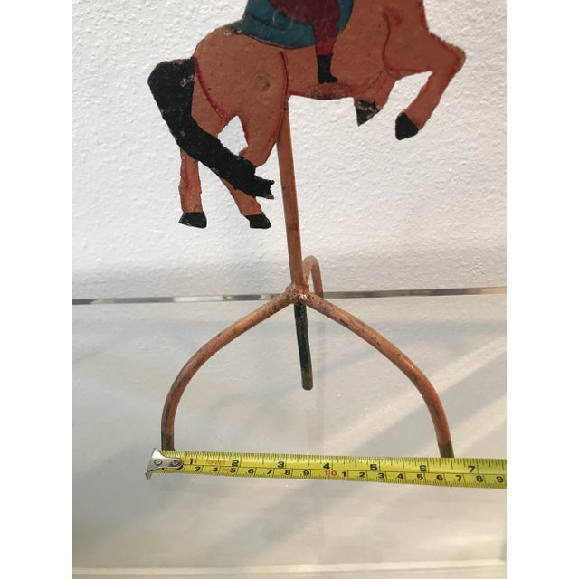 Vintage Rustic Metal and Hand Painted Spanish Vaquero Candle Holders - Set of 2 For Sale - Image 9 of 9