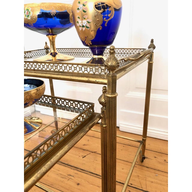 Art Deco Style Nesting Tables in Brass, 1950s, Set of 3 For Sale - Image 9 of 11