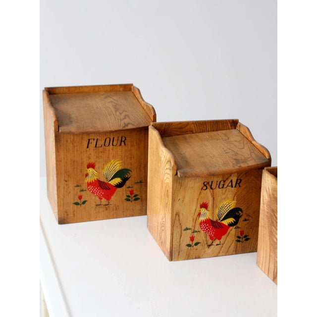 Mid-Century Kitchen Rooster Canisters - Set of 4 For Sale - Image 9 of 10