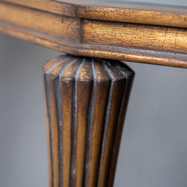 French Art Deco Gilt Console Table, c.1970s For Sale - Image 9 of 11
