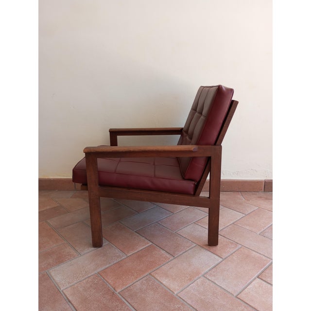 Niels Eilersen Teak and Leather Lounge Chairs by Illum Wilkelsø for Niels Eilersen, Denmark, 1960s, Set of 2 For Sale - Image 4 of 16