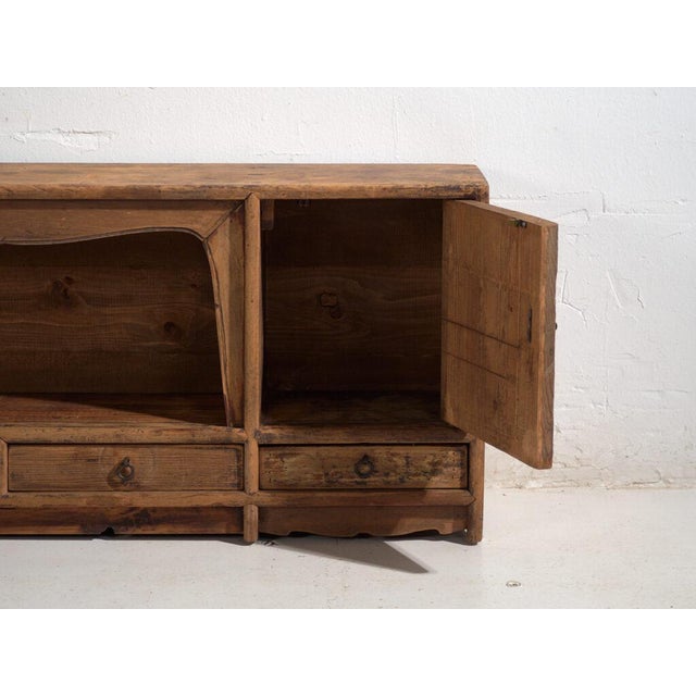 Low Antique Chinese Pine Sideboard For Sale - Image 9 of 13
