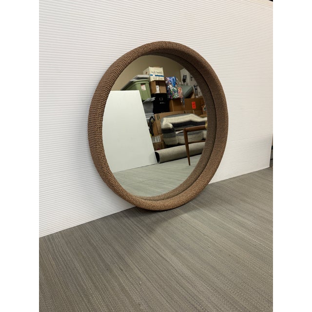 Tan Brownstone Capri Mirror, Rope Twine For Sale - Image 8 of 12