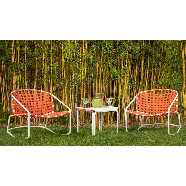 Brown Jordan Kantan Aluminum 20" Round Occasional Table, Dove frame For Sale - Image 11 of 11