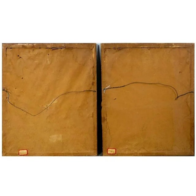 Mid 20th Century Stan Burger, Pair of Watercolor Paintings, Hime and Samurai For Sale - Image 4 of 4