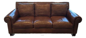 Hancock & Moore English Traditional Cognac Leather Sofa