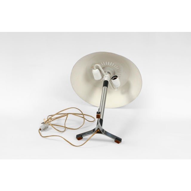 Vintage President Aluminum Table Lamp by Jo Hammerborg for Fog & Mørup, 1960s For Sale - Image 3 of 5