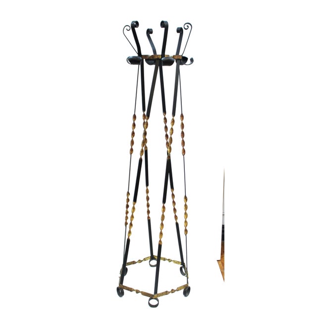 MidCentury Wrought Iron Coat Rack Chairish
