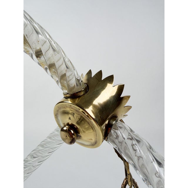 Glass Italian Art Deco Murano Glass Pendant in the style of Barovier, 1930s For Sale - Image 7 of 18