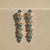 Blue Modern Geometric Topazes Drop Earrings, Silver, Gold, Pair For Sale - Image 8 of 10