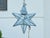 A French Midcentury metal star light fixture with frosted glass panels surrounding a central socket, rewired for the USA....