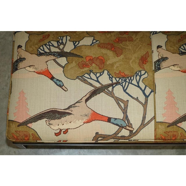 Norris Three Seater Sofa in Mulberry Flying Ducks Fabric from George Smith For Sale - Image 11 of 18