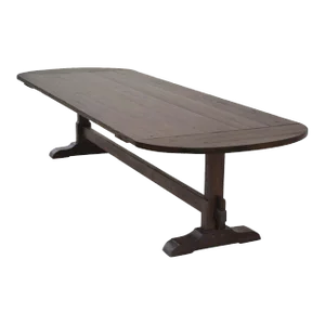 Racetrack Trestle Table Made from Reclaimed Pine by Petersen Antiques