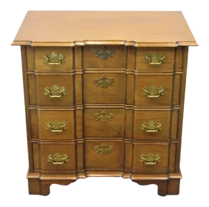 Early 20th Century Chippendale Mahogany Block Front Chest