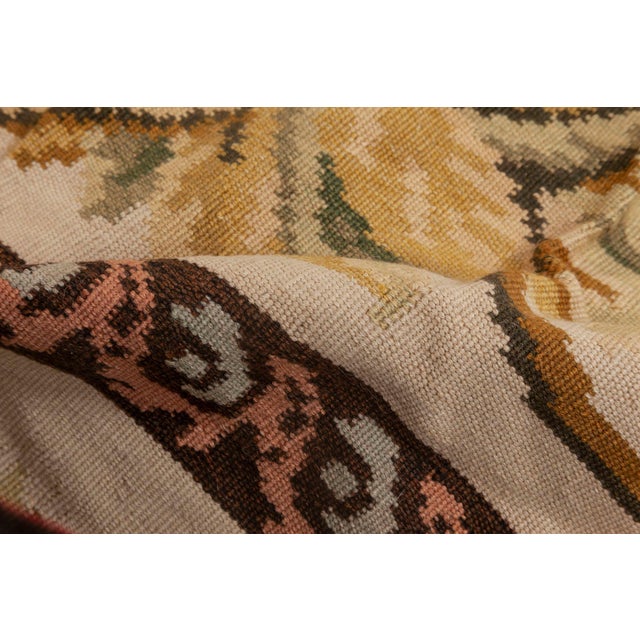 Modern Contemporary Bessarabian Floral Flat-Weave Wool Rug by by Doris Leslie Blau For Sale - Image 3 of 7