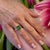 Natural Tourmaline Diamond Ring 7 14k WG 8.27 TCW Certified For Sale - Image 10 of 12