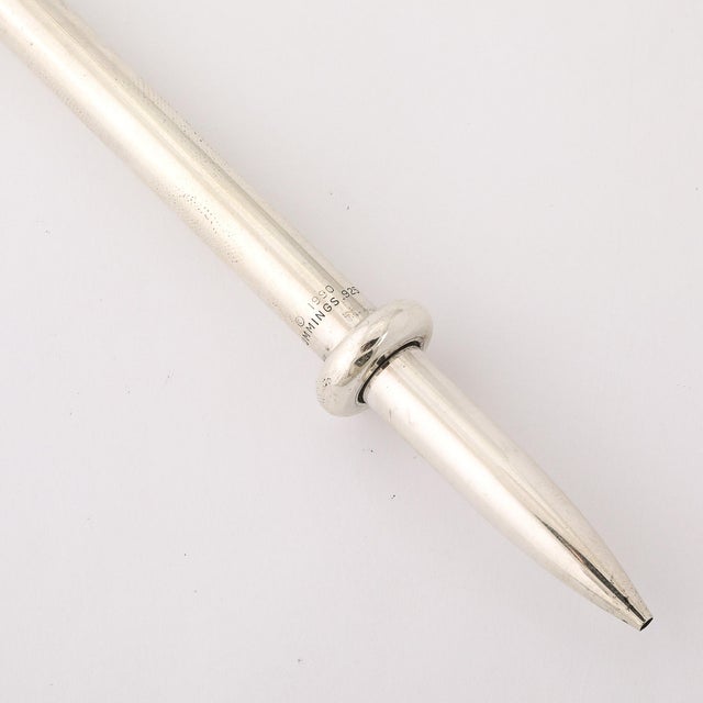Rare Minimal Sterling Silver Ballpoint Pen, Tiffany & Co Signed Angela Cummings For Sale In New York - Image 6 of 13