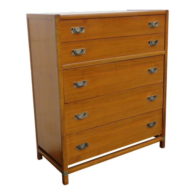 Mid Century Modern Tall Chest of Drawers by Hickory Chairish