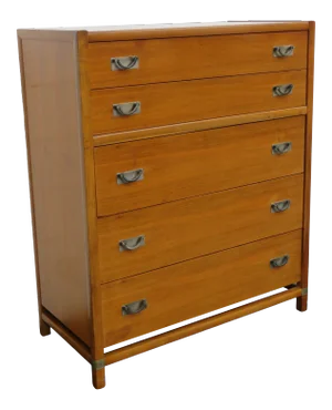 Mid Century Modern Tall Chest of Drawers by Hickory