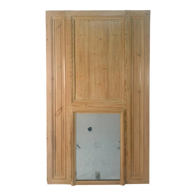 Circa 1790 Pine Northern European Trumeau Mirror For Sale