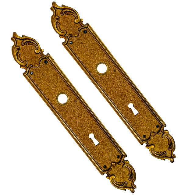 Elevate your entryways with a touch of Parisian history. Sourced in Paris, these exquisite solid brass backplates...