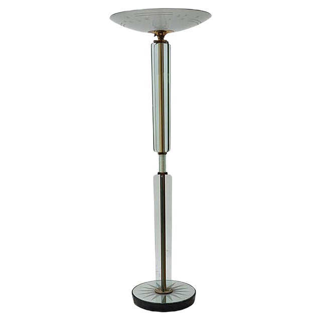 Vintage Floor Lamp by Luigi Brusotti, 1930s For Sale