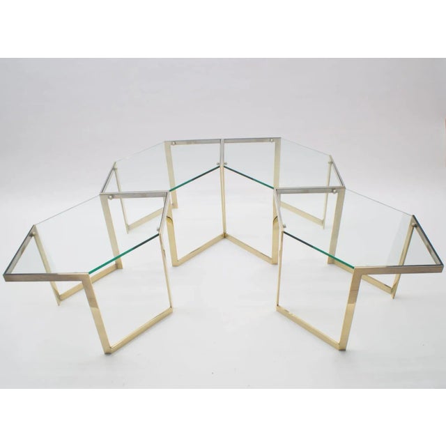 Hollywood Regency French Brass Side Tables, 1960s, Set of 4 For Sale - Image 3 of 18
