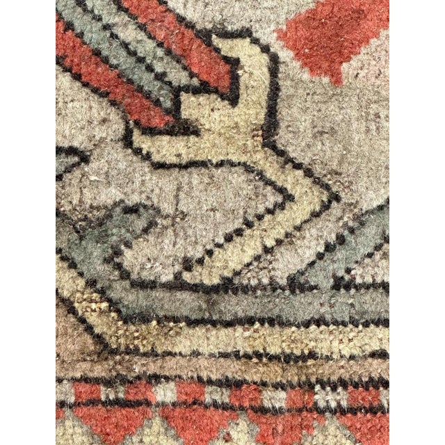 Gray Large Vintage Distressed Turkish Kars Rug, 1980s For Sale - Image 8 of 15