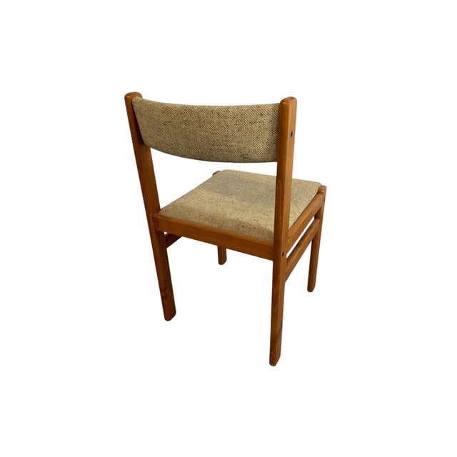 This set includes a Danish mid-century modern dining table and four chairs, designed by Gangso Mobler. The furniture is...