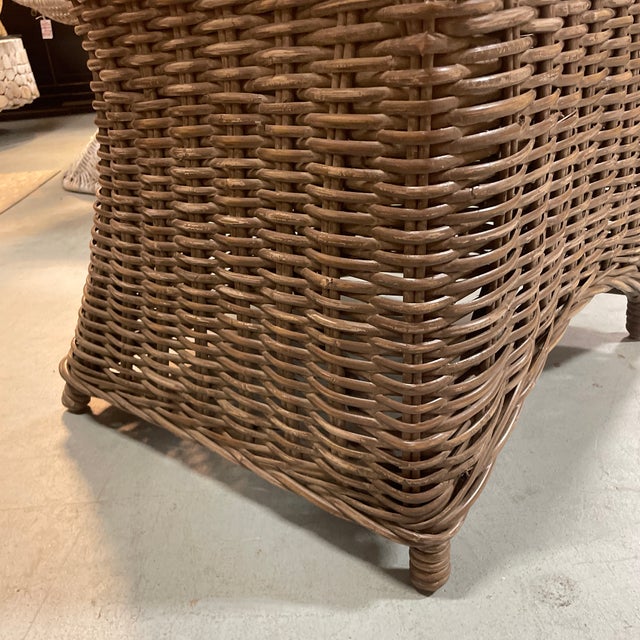 Contemporary Dark Wicker Dining Chair Chairish