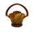 Mid-Century Modern Vintage 1940s Roseville Art Pottery Freesia Brown Basket #391-8 Vgc. For Sale - Image 3 of 8