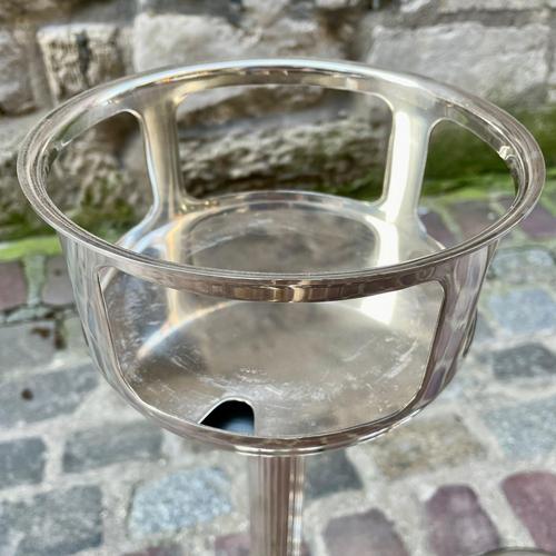 Silver-Plated Metal Bucket Stand from European Silversmithing For Sale - Image 8 of 10