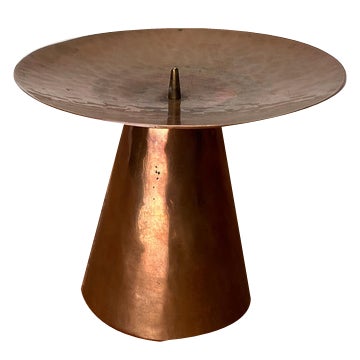 Mid-Century German Handmade Copper Candleholder from AWD, 1960s For Sale