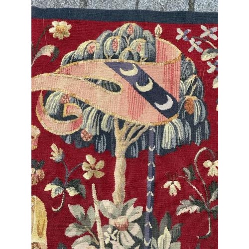 Antique French Handwoven Aubusson Tapestry, 1940s For Sale - Image 11 of 18