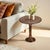 Handcrafted Mango Wood Round Pedestal End Accent Table For Sale In Chicago - Image 6 of 7