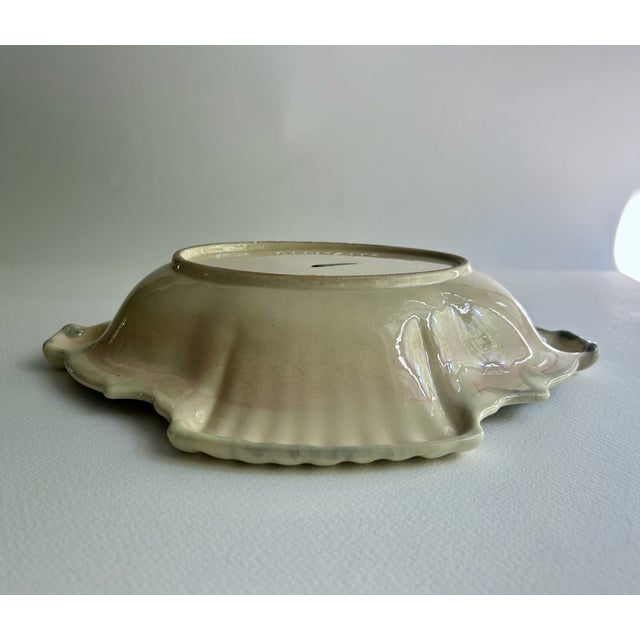 1940s German Art Deco Drip Glaze Celadon Art Pottery Bowl For Sale - Image 15 of 18